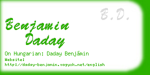 benjamin daday business card